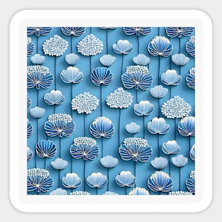 Blue Blossom hydrange flowers Sticker